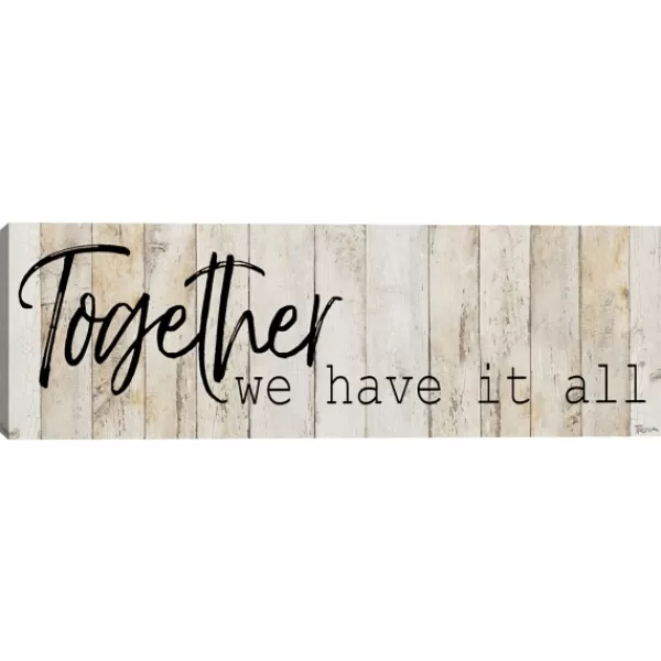 Wall Quotes & Signs-Kirkland's Home Together Canvas Art Print Tan/Black