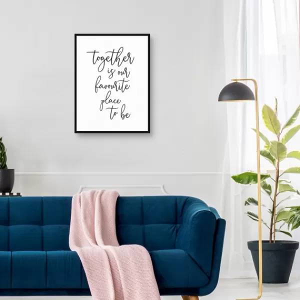 Wall Quotes & Signs-Kirkland's Home Together Is Our Favourite Canvas Art Print White/Black