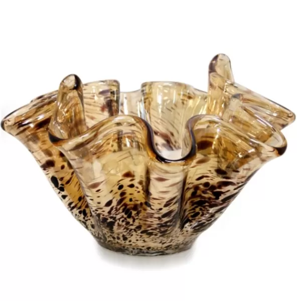 Decorative Bowls & Jars-Kirkland's Home Tortoise Shell Murano Glass Bowl Brown