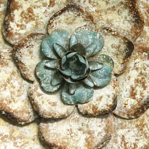 Wall Plaques-Kirkland's Home Tri-Colored Rustic Flower Wall Plaques, Set Of 3 Blue/White/Yellow