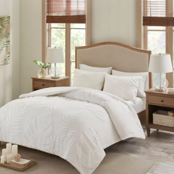 Comforters-Kirkland's Home Tropical California King 3-Pc. Comforter Set White