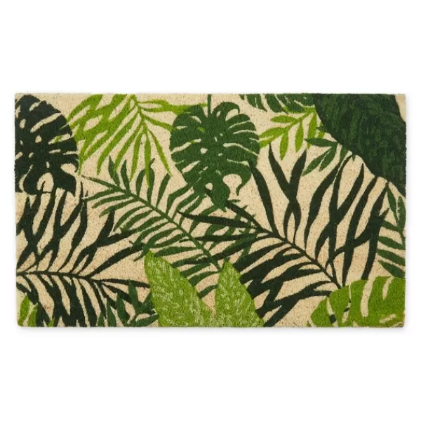Doormats-Kirkland's Home Tropical Fronds Doormat Green
