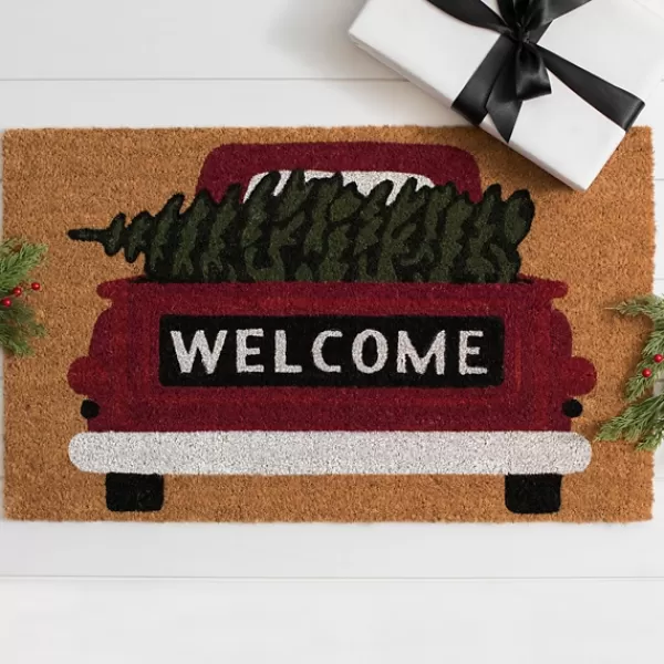 Doormats-Kirkland's Home Truck Welcome Doormat Brown/Red