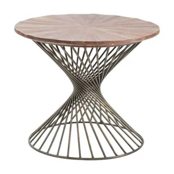 Accent & End Tables-Kirkland's Home Turner Twisted Base Side Table Brown