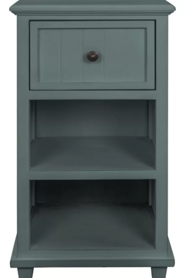 Accent & End Tables-Kirkland's Home Turquoise Slim Wooden 2-Shelf Side Table Green