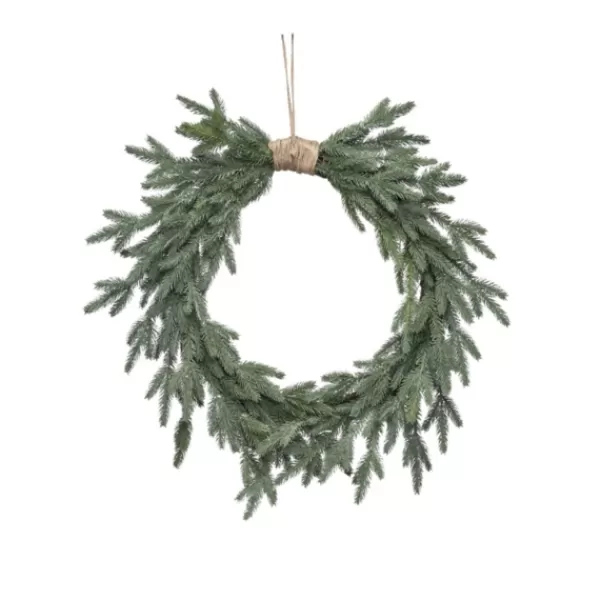 Wreaths-Kirkland's Home Twine Bound Fir Branch Wreath Green