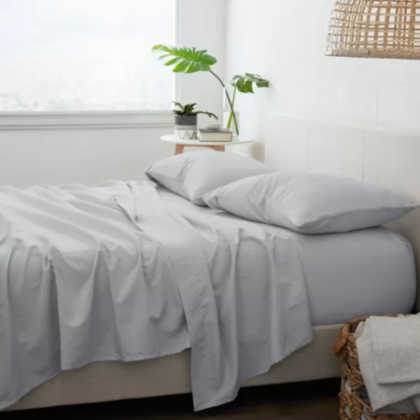 Bed Sheets-Kirkland's Home Ultra Soft 4-Pc. Queen Sheet Set Gray