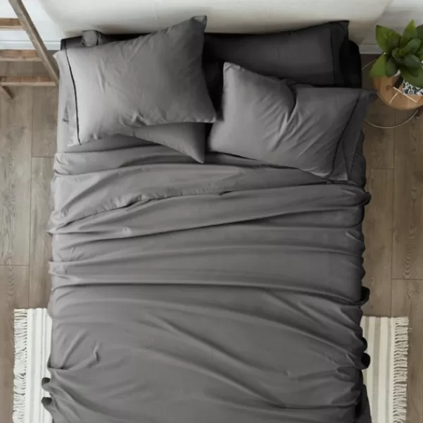 Bed Sheets-Kirkland's Home Ultra Soft 6-Pc. King Sheet Set Gray