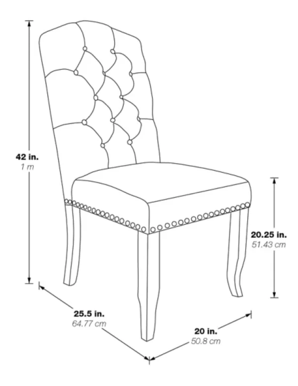 Dining Chairs-Kirkland's Home Upholstered Nailhead Trim Dining Chair Ivory