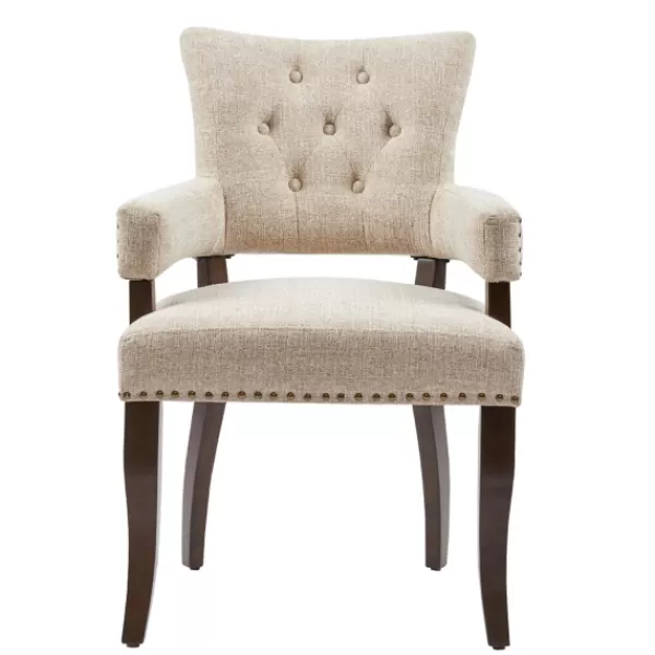 Dining Chairs-Kirkland's Home Upholstered Tufted Dining Chairs, Set Of 2 Ivory