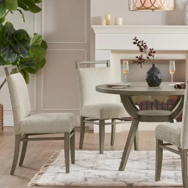 Dining Chairs-Kirkland's Home Upholstered Wooden Dining Chairs, Set Of 2 Ivory