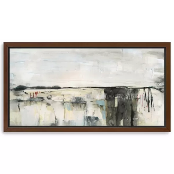 Framed Art-Kirkland's Home Valley View Ii Framed Canvas Art Print White/Black/Ivory