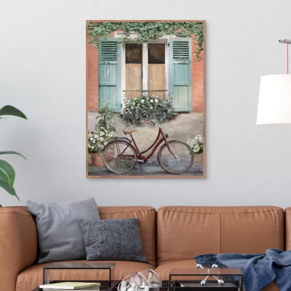 Framed Art-Kirkland's Home Velo De Montpellier Framed Canvas Art Print Orange/Blue