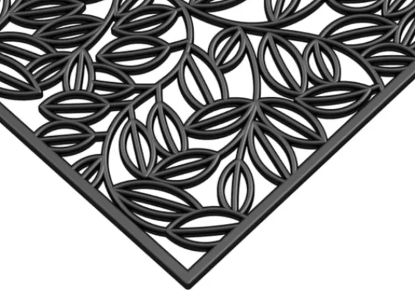 Doormats-Kirkland's Home Vine Rubber Doormat, 48X22 Black