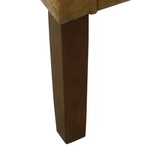 Accent Chairs-Kirkland's Home Vintage Faux Leather Swoop Accent Chair Brown