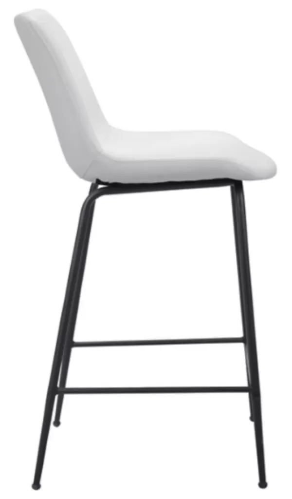 Bar Stools & Counter Height Stools-Kirkland's Home Vinyl And Steel Counter Stool White