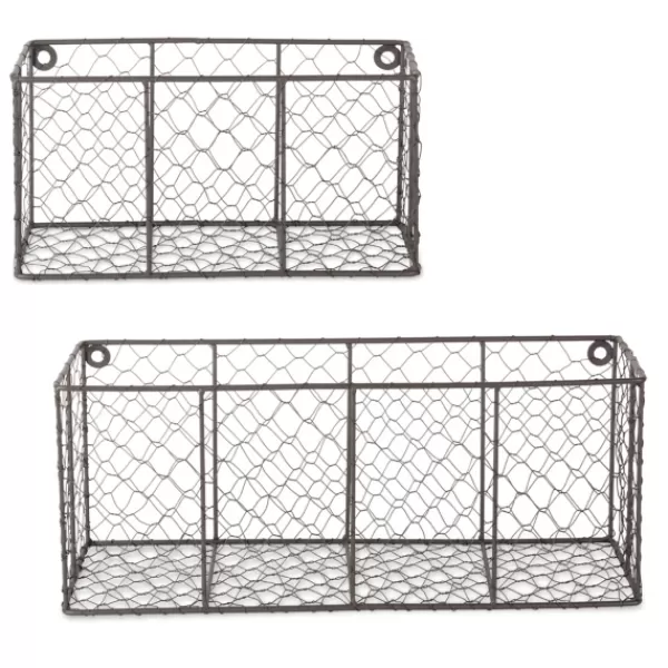 Wall Storage-Kirkland's Home Wall Hanging Chicken Wire Baskets, Set Of 2
