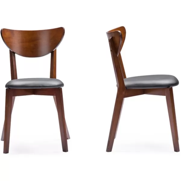 Dining Sets-Kirkland's Home Walnut And Black Mid-Century 5-Pc. Dining Set