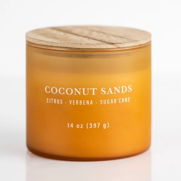 Candles-Kirkland's Home Warm Coconut Sands Triple Wick Jar Candle Orange