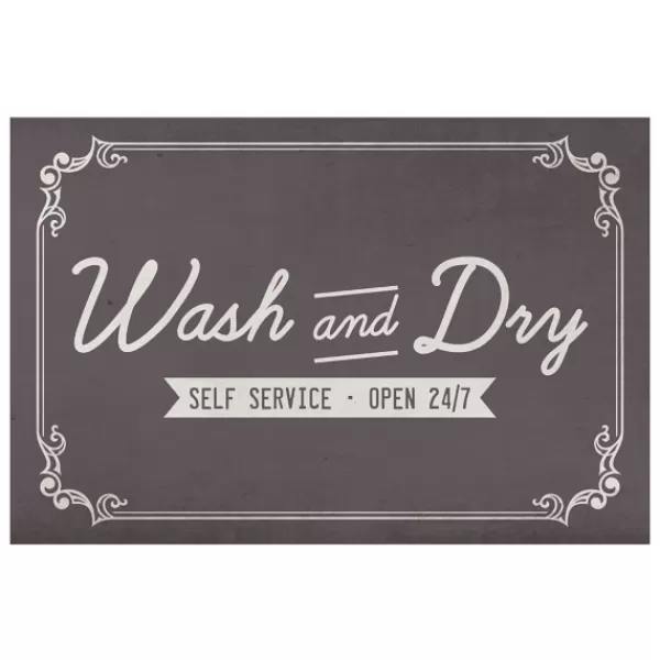 Kitchen & Floor Mats-Kirkland's Home Wash And Dry Floor Mat, 24X36 Gray