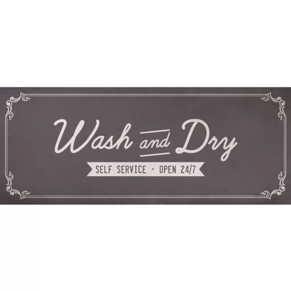 Kitchen & Floor Mats-Kirkland's Home Wash And Dry Floor Mat, 24X60 Gray
