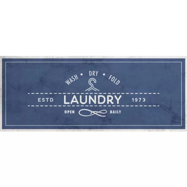 Kitchen & Floor Mats-Kirkland's Home Wash Dry Fold Floor Mat, 24X60 Blue