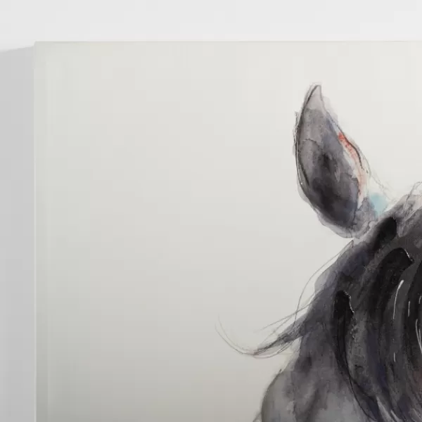 Canvas Art-Kirkland's Home Watercolor Horse Canvas Art Print Gray