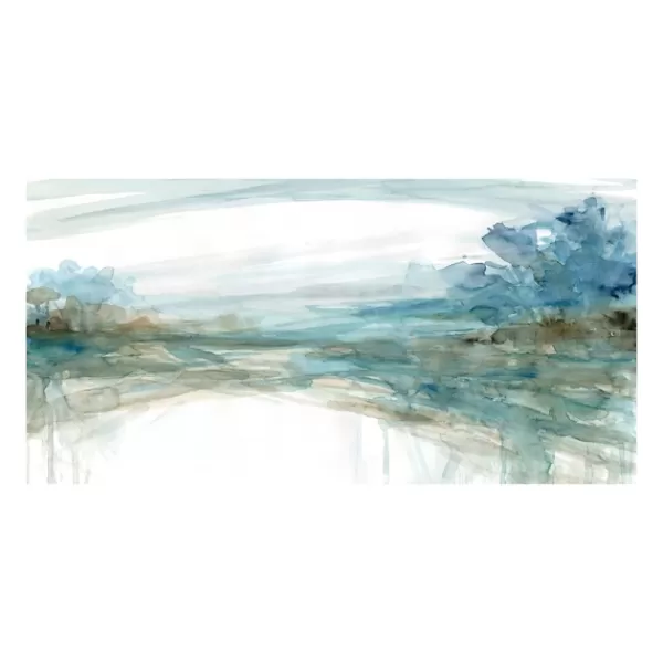 Canvas Art-Kirkland's Home Watery Treeline Giclee Canvas Art Print Blue/White