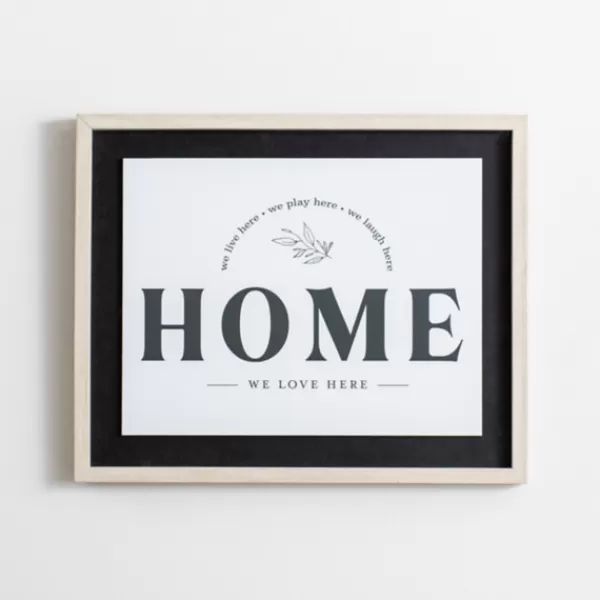 Wall Quotes & Signs-Kirkland's Home We Love Here Home Wall Plaque White/Gray/Black