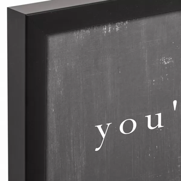 Wall Quotes & Signs-Kirkland's Home Welcome At This Table Black Framed Canvas Print Black/Gray