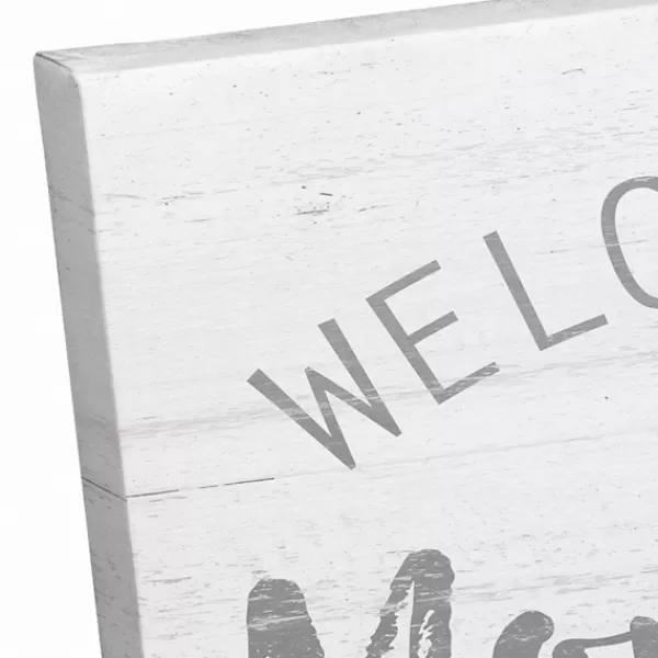 Wall Quotes & Signs-Kirkland's Home Welcome To The Mom Cave Canvas Art Print White/Gray