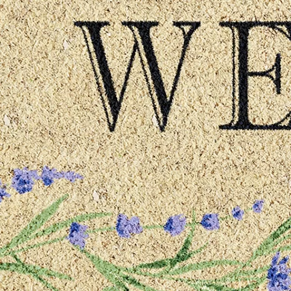 Doormats-Kirkland's Home Welcome With Lavender Doormat Tan/Purple