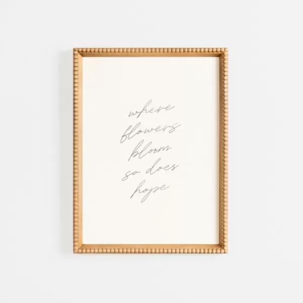 Wall Quotes & Signs-Kirkland's Home Where Flowers Bloom Framed Wall Plaque White