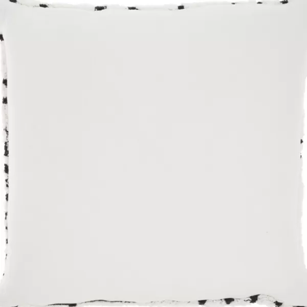 Pillows-Kirkland's Home White And Black Tufted Geo Throw Pillow White/Black
