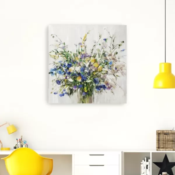 Canvas Art-Kirkland's Home Wild Grown Bouquet Canvas Art Print, 40X40 In. White/Multi