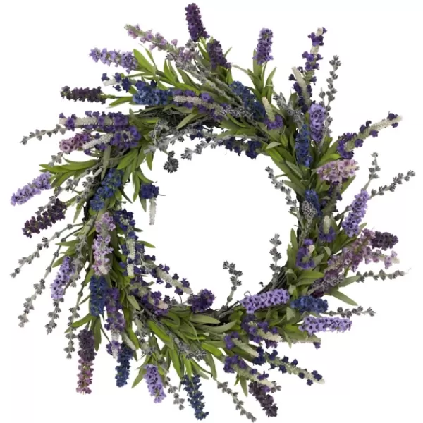 Wreaths-Kirkland's Home Wild Lavender And Greenery Wreath Purple/Green