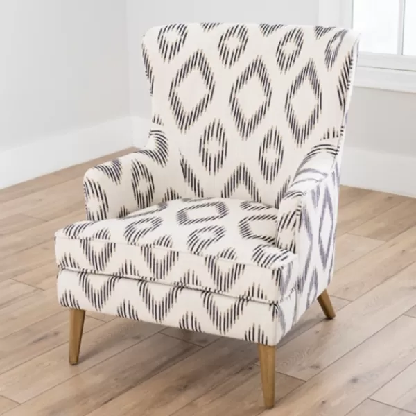 Accent Chairs-Kirkland's Home Wilson Prairie Accent Chair White/Black
