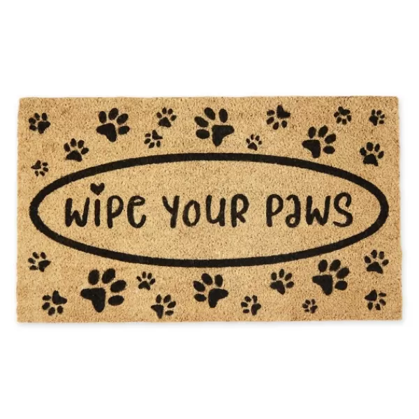 Doormats-Kirkland's Home Wipe Your Paws Coir Doormat Tan/Black