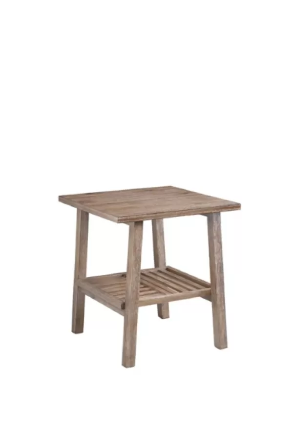 Accent & End Tables-Kirkland's Home Wire Brushed Natural Accent Table Tan