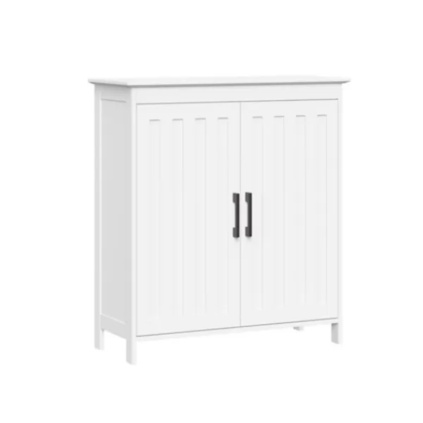 Bathroom Furniture-Kirkland's Home Wood 2-Door Storage Cabinet White