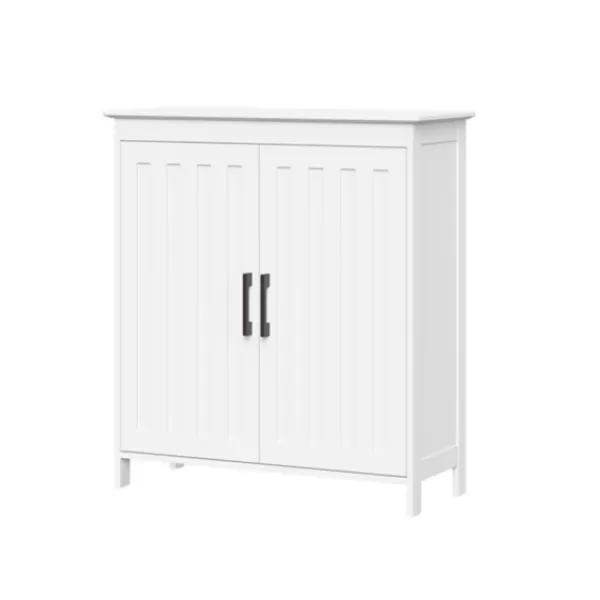 Bathroom Furniture-Kirkland's Home Wood 2-Door Storage Cabinet White
