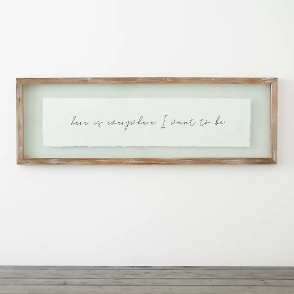 Wall Quotes & Signs-Kirkland's Home Wood And Glass Everywhere I Want To Be Plaque Green/White