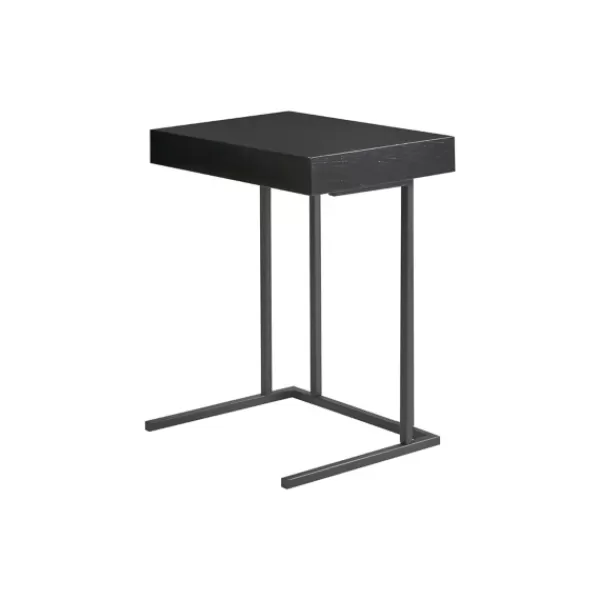 Accent & End Tables-Kirkland's Home Wood And Metal C-Frame Accent Table Black