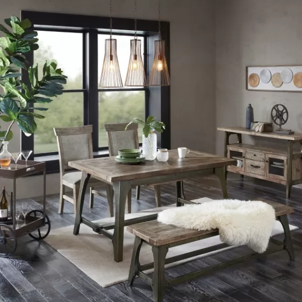 Dining Tables-Kirkland's Home Wood Extendable Dining Table Gray
