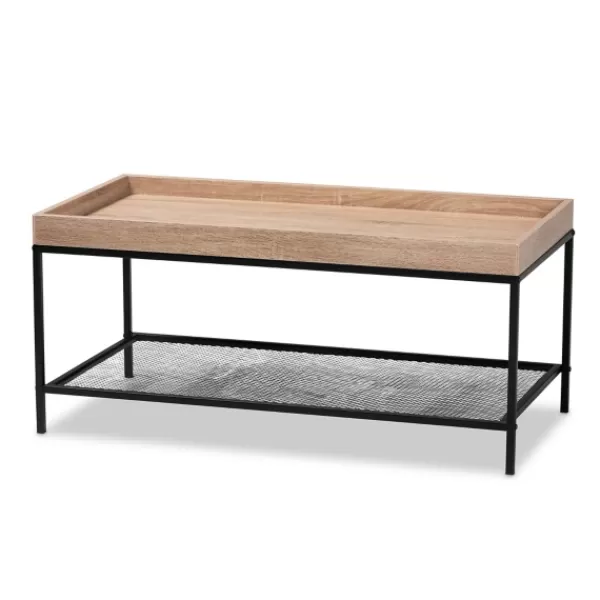 Coffee Tables-Kirkland's Home Wood Raised Edge Coffee Table Brown
