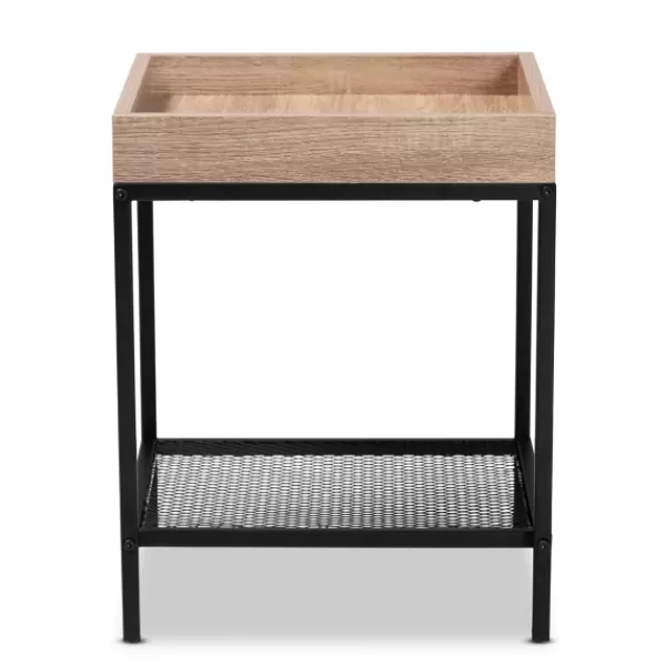 Accent & End Tables-Kirkland's Home Wood Raised Edge Side Table Brown