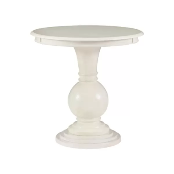 Accent & End Tables-Kirkland's Home Wood Round Base Side Table White