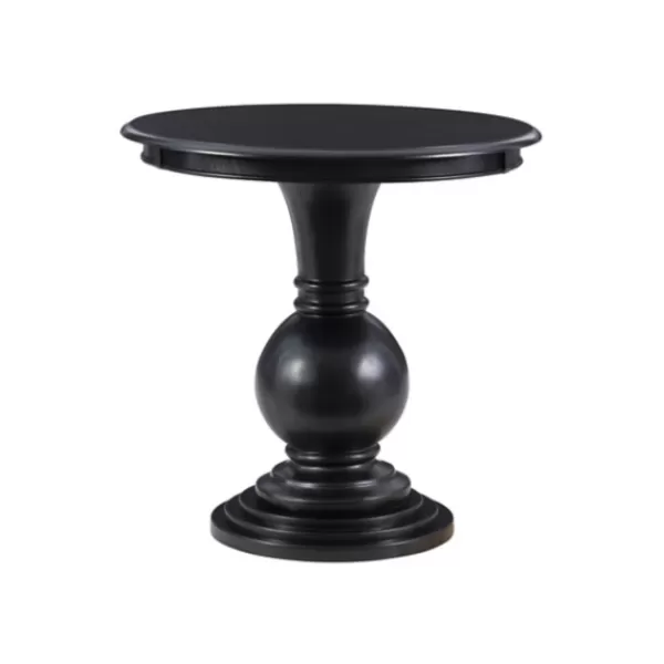 Accent & End Tables-Kirkland's Home Wood Round Base Side Table Black