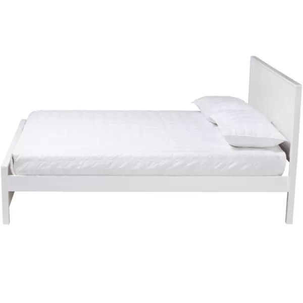 Beds & Headboards-Kirkland's Home Wood Slatted Full Bed Frame White