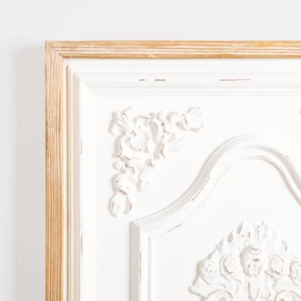 Wall Plaques-Kirkland's Home Wood Vintage Medallion Wall Plaque White
